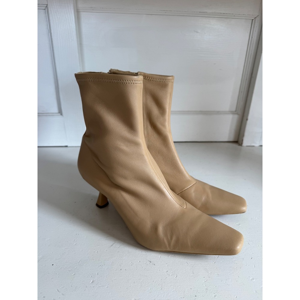 Loeffler Randall Thandy Curved‎ Boot in Bisque size 10B